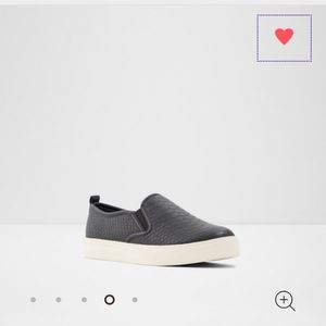 Women's Aldo dark Gray slip on suede shoe